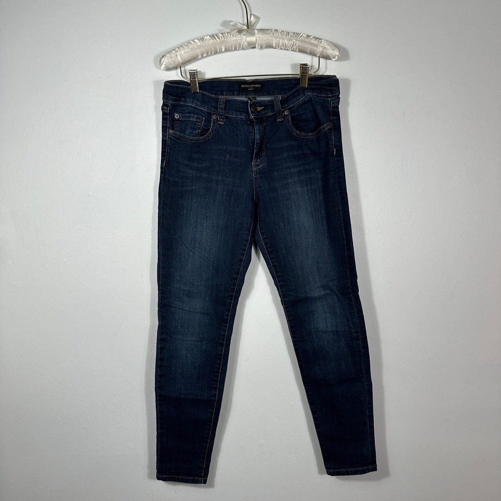 Banana Republic Skinny Jeans Womens 28/6‎ Dark Blue Excellent Stretch Denim
